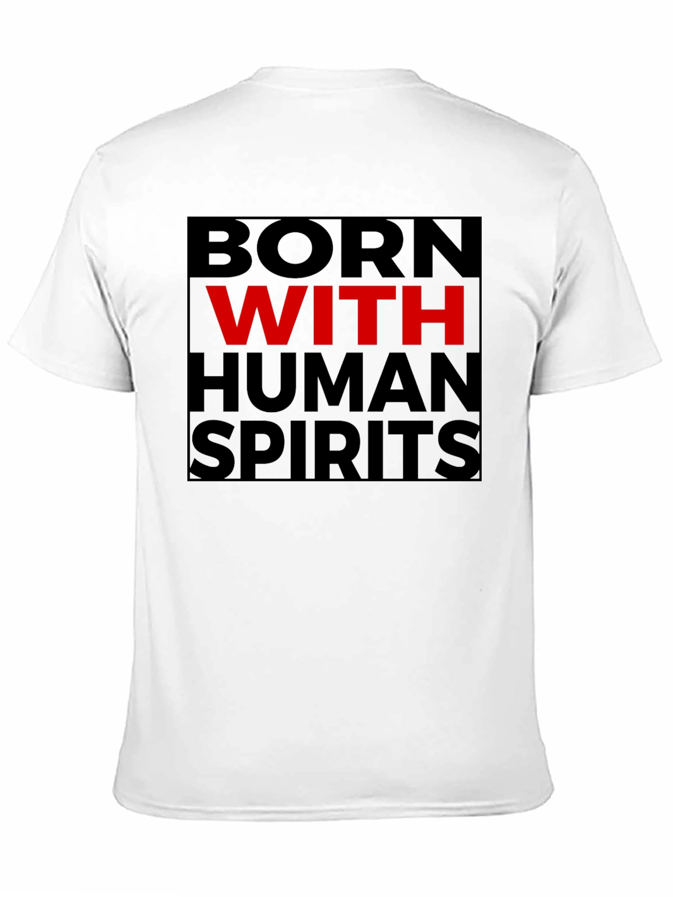 Born With Human Spirits Graphic Tee - Black