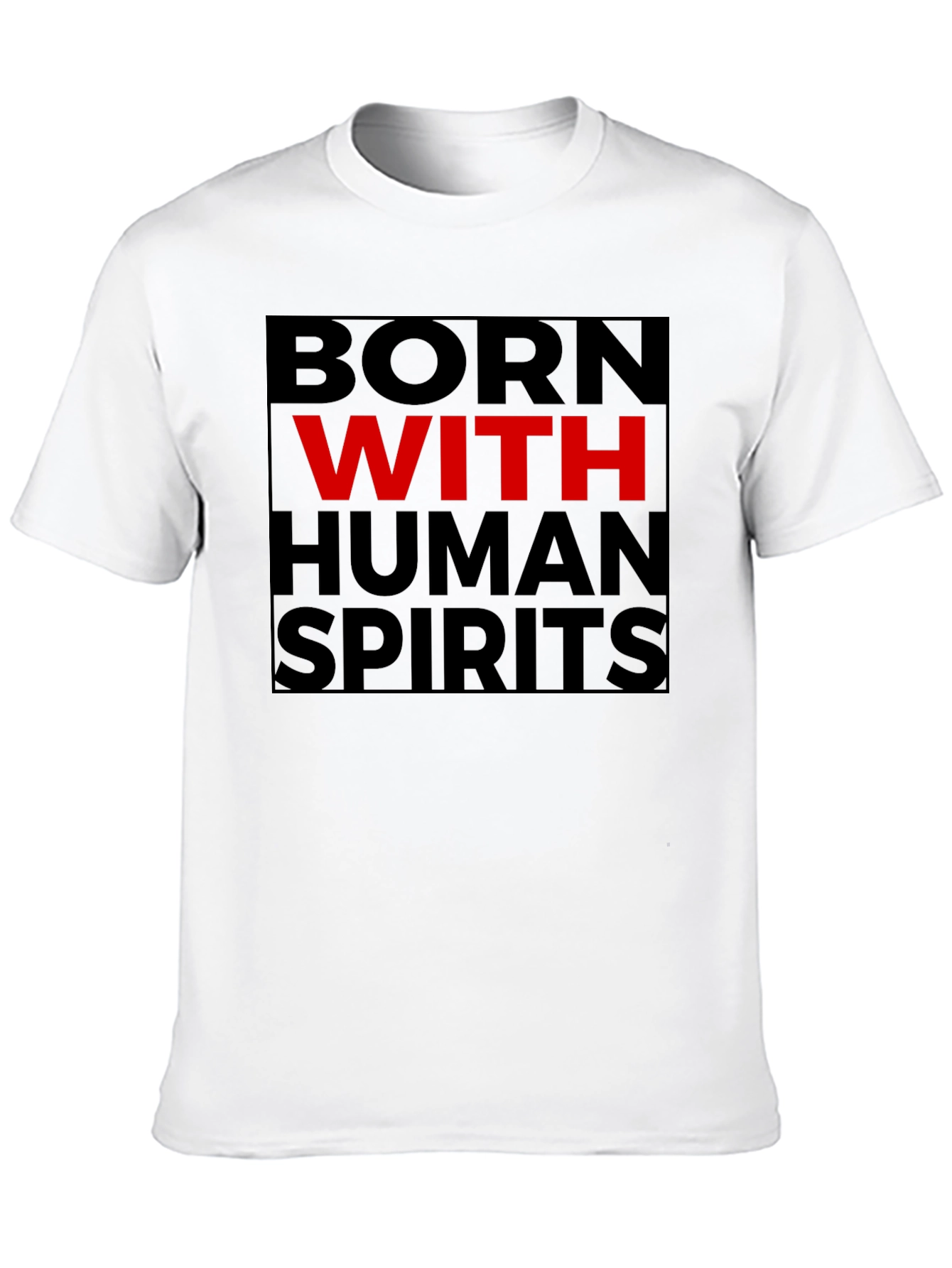 Born With Human Spirits Graphic Tee - Black