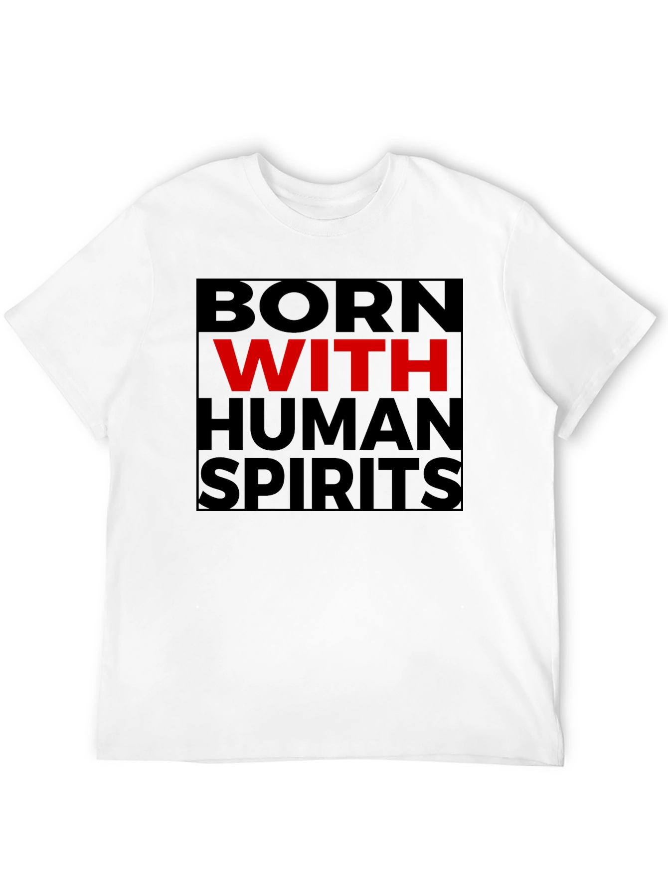 Born With Human Spirits Graphic Tee - Black