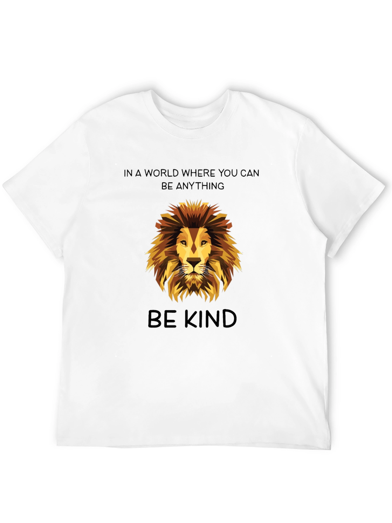 Be Kind Lion Graphic T-Shirt - Black