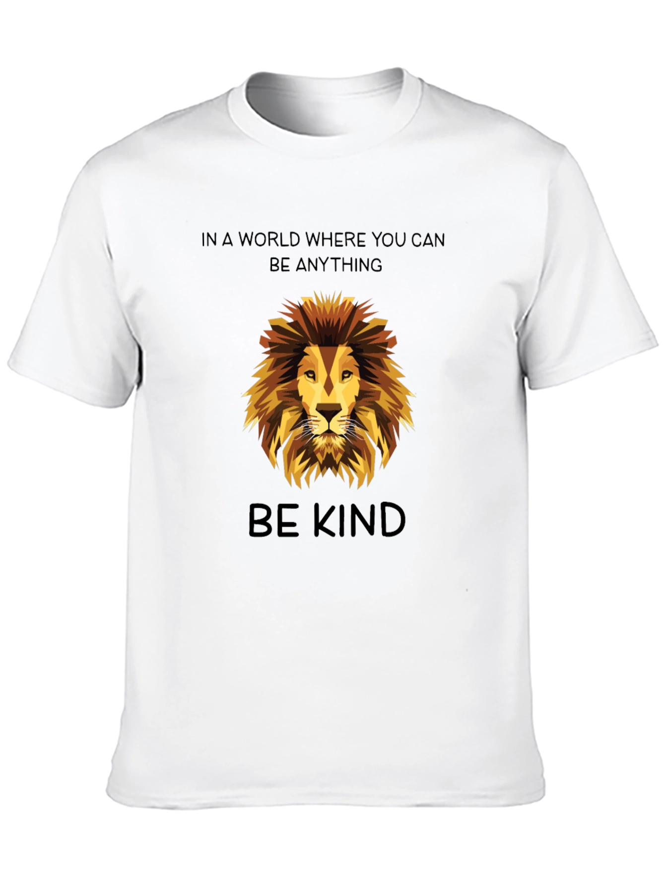Be Kind Lion Graphic T-Shirt - Black