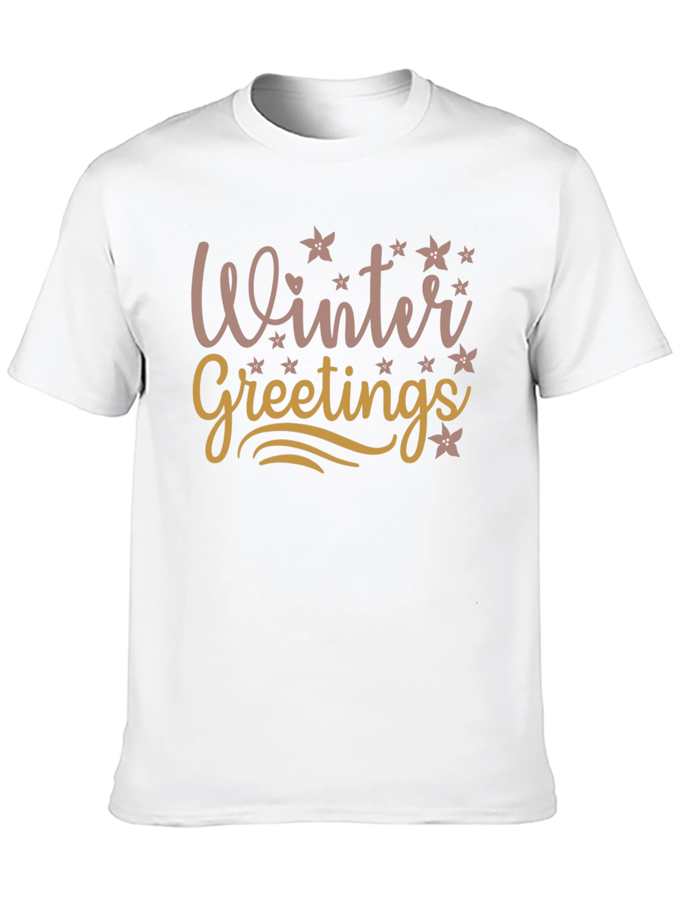 Winter Greetings Graphic Tee - Stylish Holiday Apparel