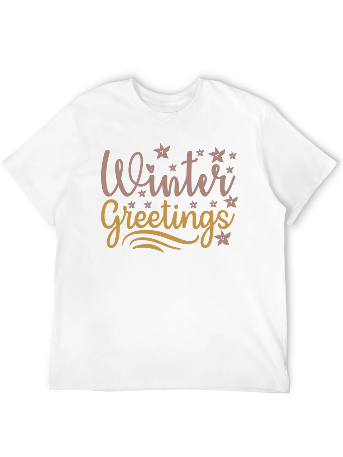 Winter Greetings Graphic Tee - Stylish Holiday Apparel