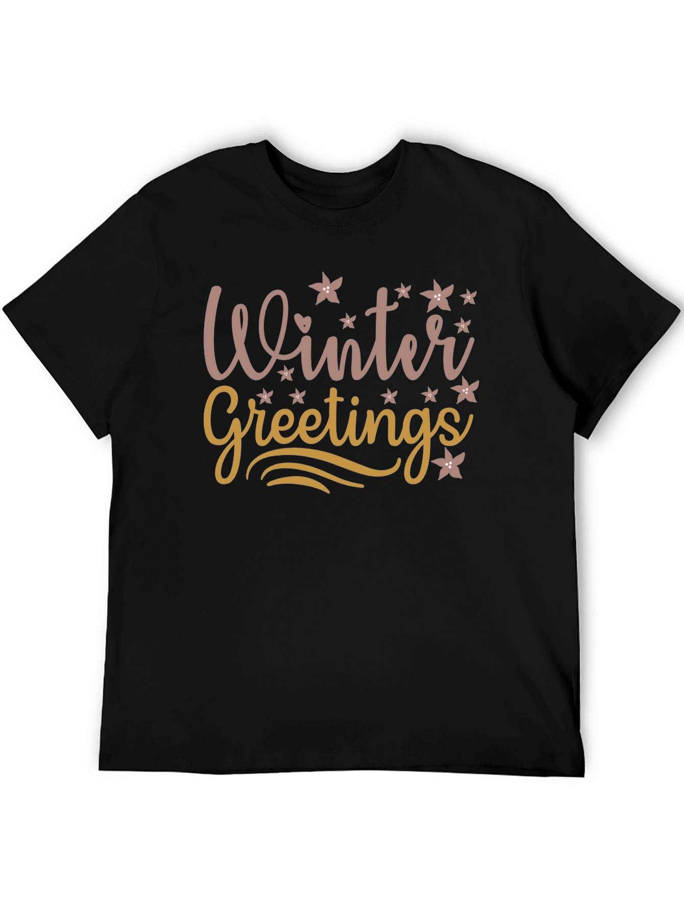 Winter Greetings Graphic Tee - Stylish Holiday Apparel