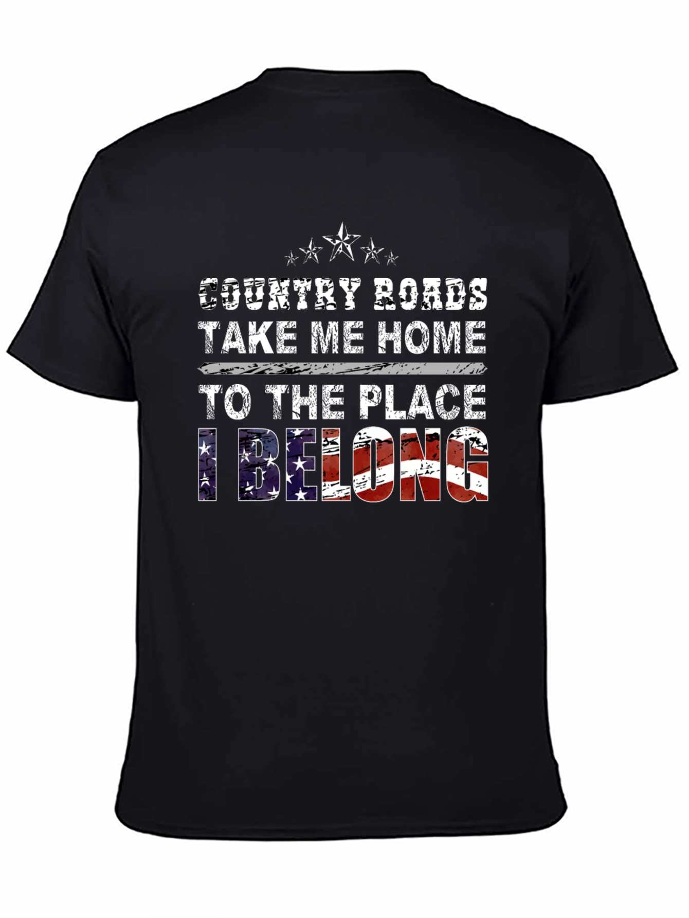 Country Roads Take Me Home Patriotic Graphic Tee