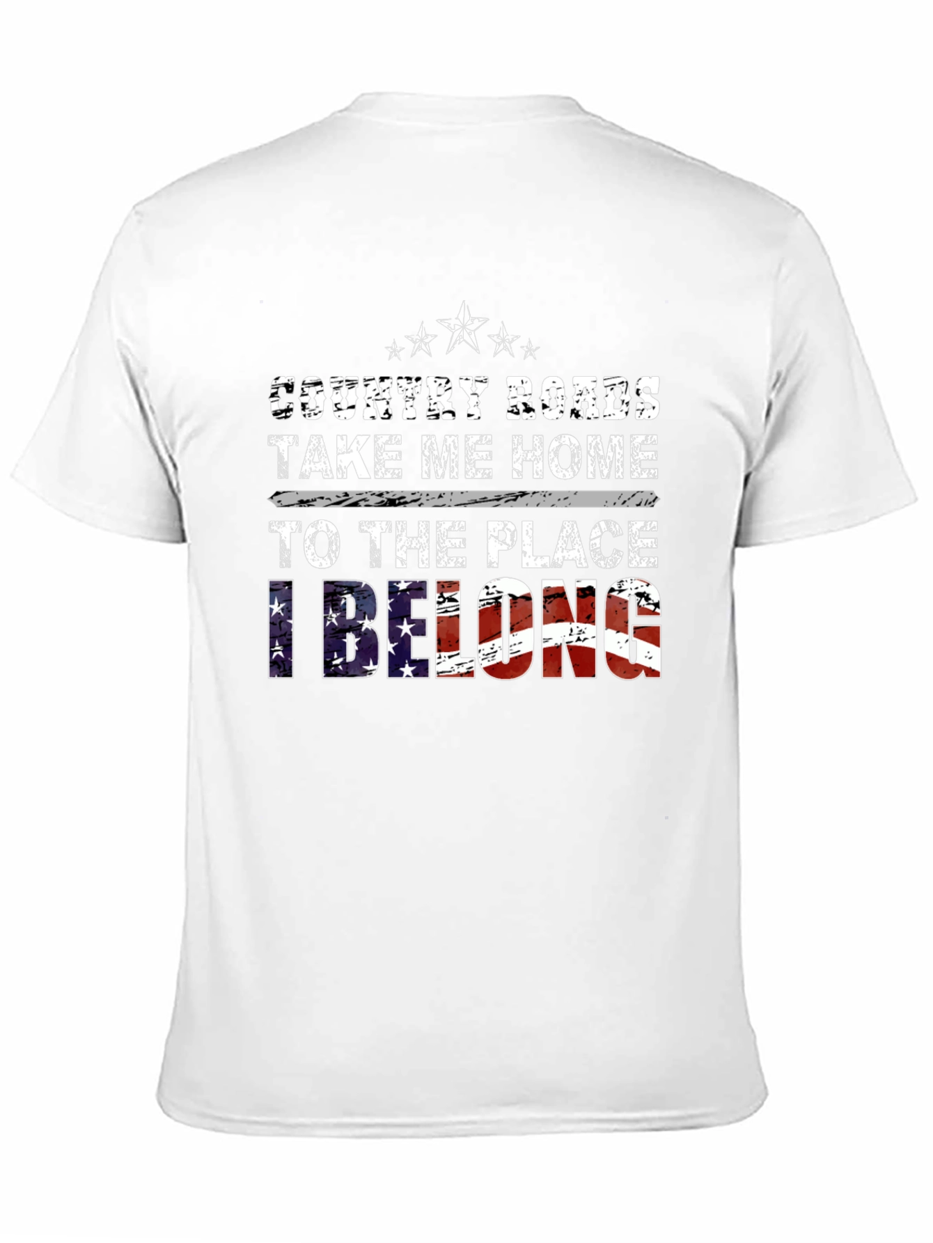 Country Roads Take Me Home Patriotic Graphic Tee