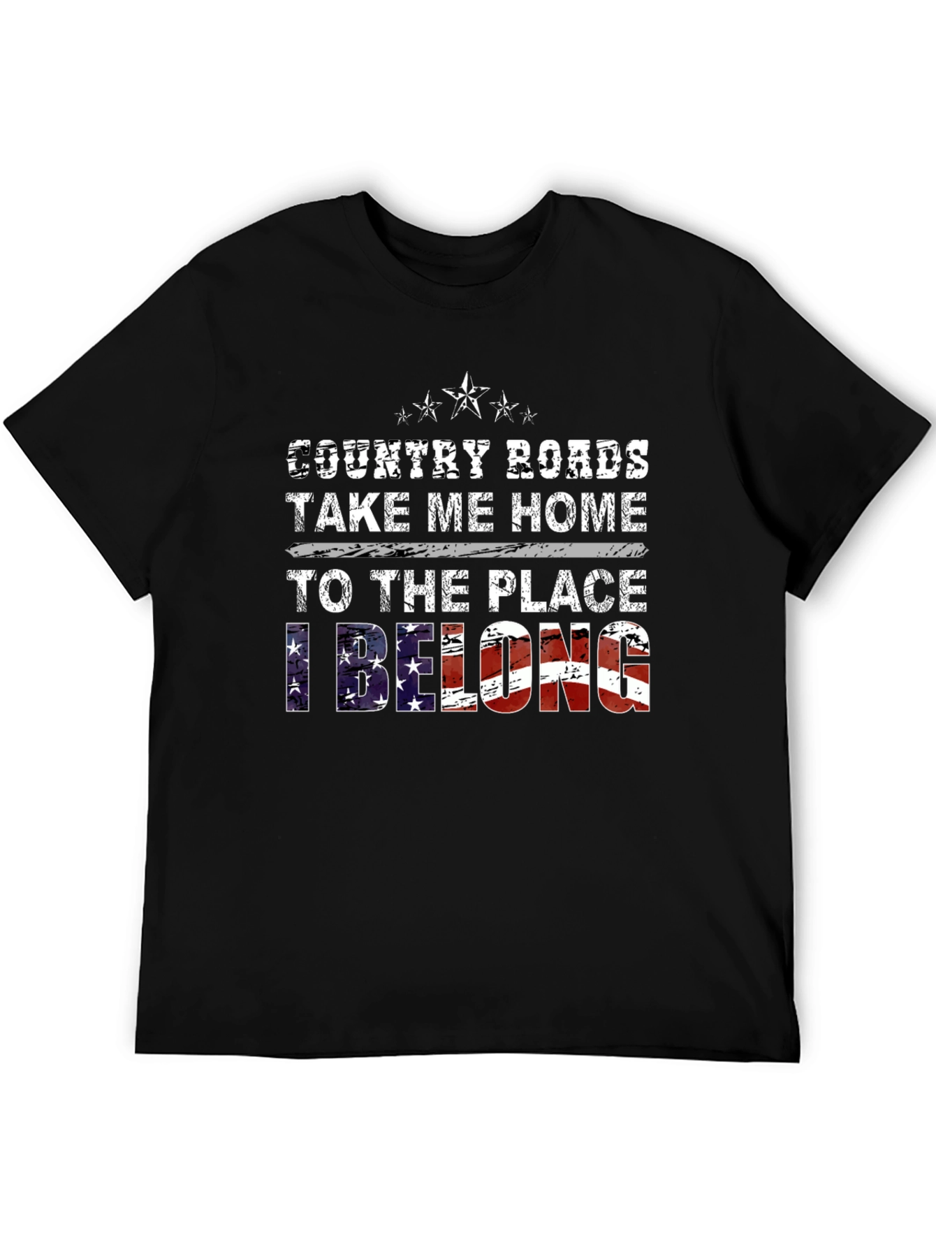 Country Roads Take Me Home Patriotic Graphic Tee