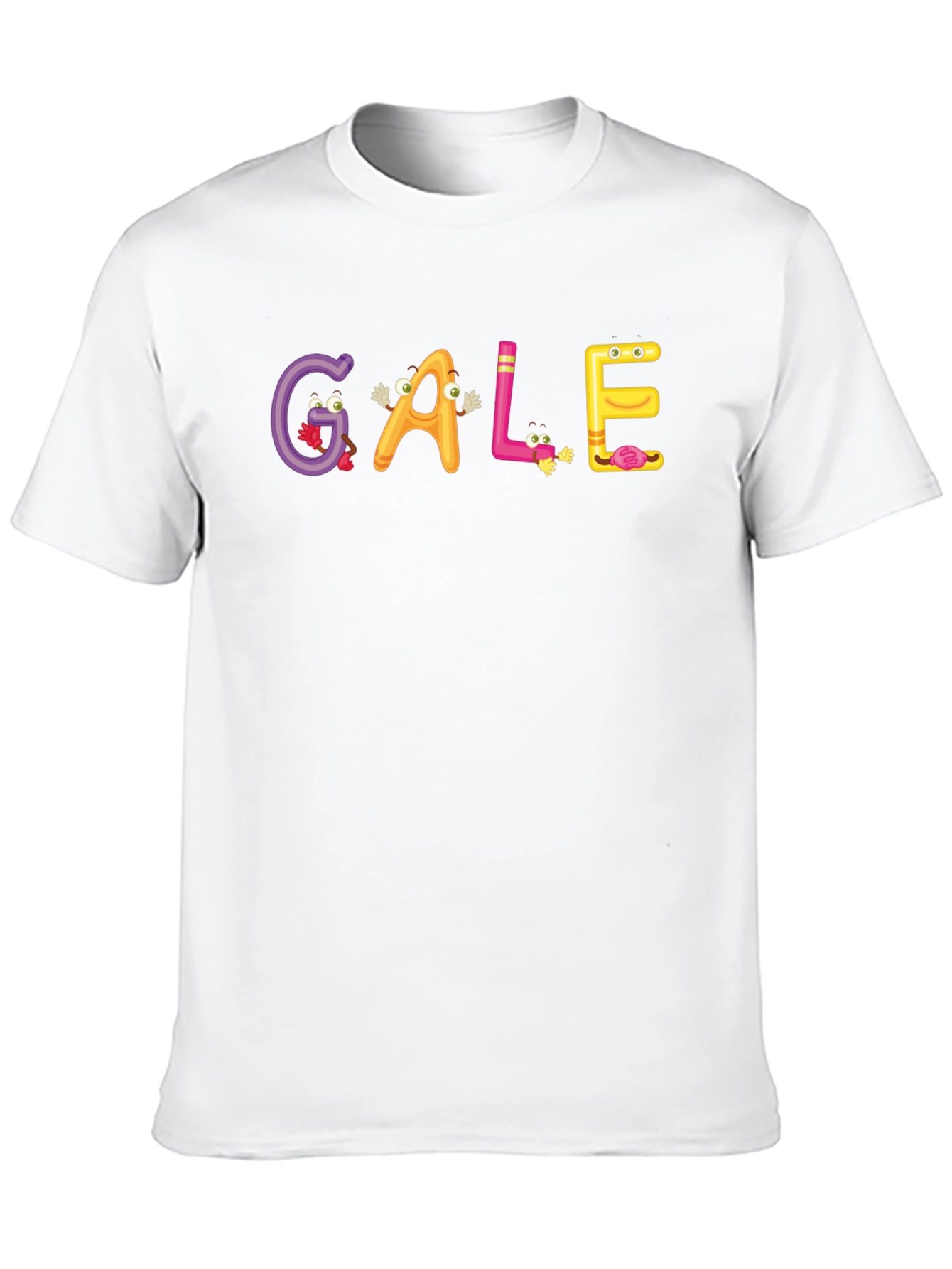 GALE Cartoon Letter Graphic Black T-Shirt