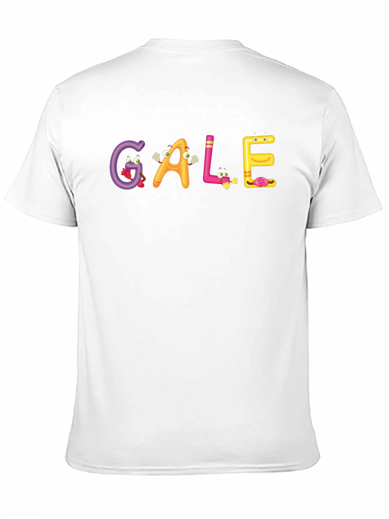 GALE Cartoon Letter Graphic Black T-Shirt