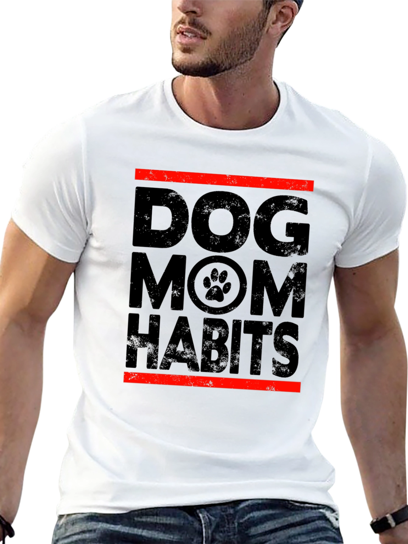 Dog Mom Habits T-Shirt - Black Unisex