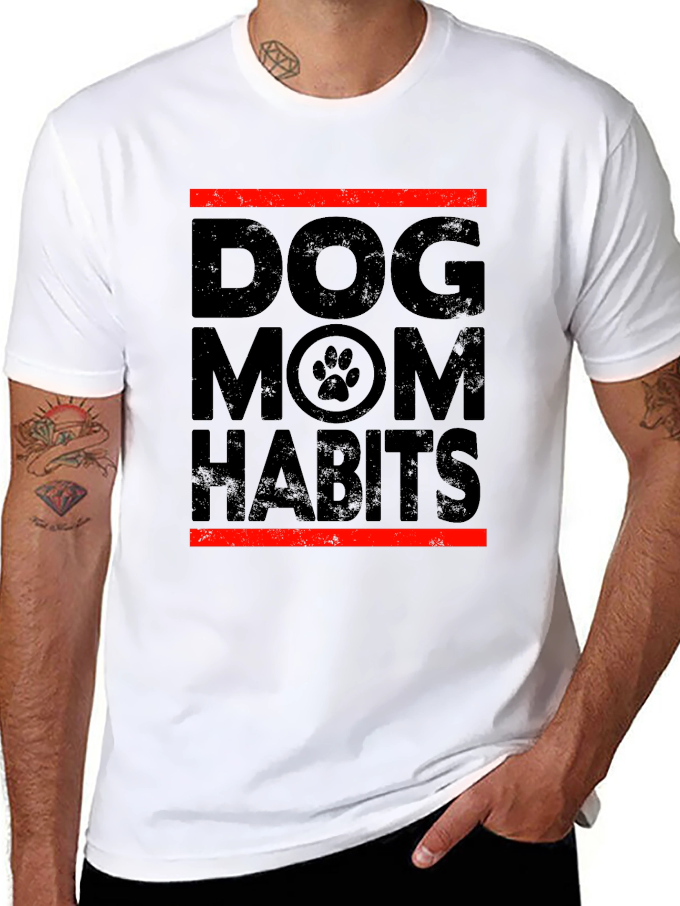 Dog Mom Habits T-Shirt - Black Unisex