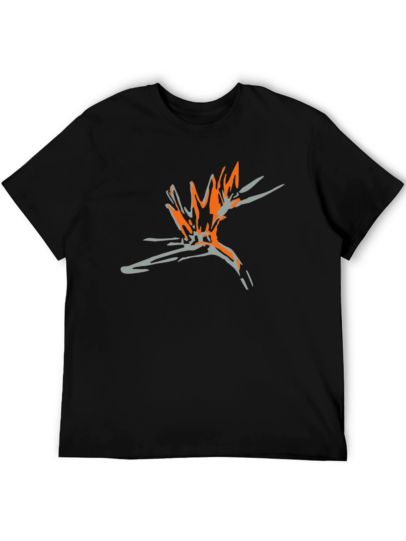 Abstract Graphic Tee - Stylish Black Cotton T-Shirt