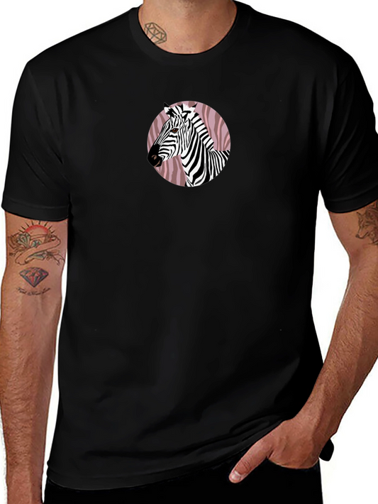 Zebra Graphic Tee - Black Cotton Blend