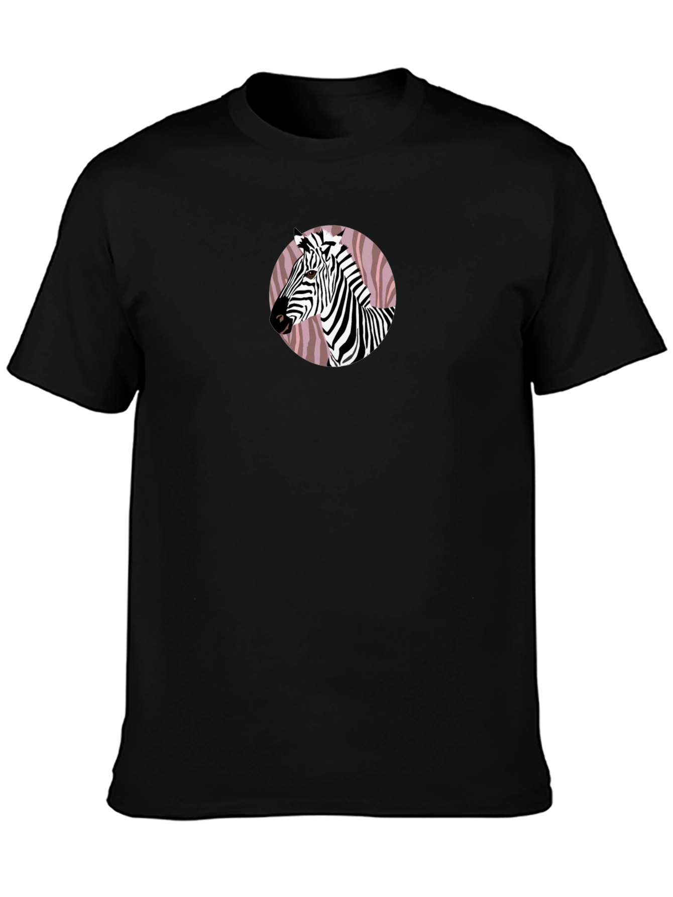 Zebra Graphic Tee - Black Cotton Blend