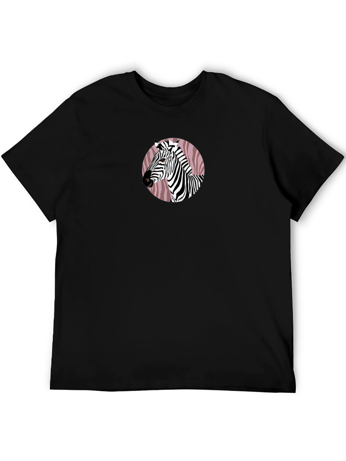 Zebra Graphic Tee - Black Cotton Blend