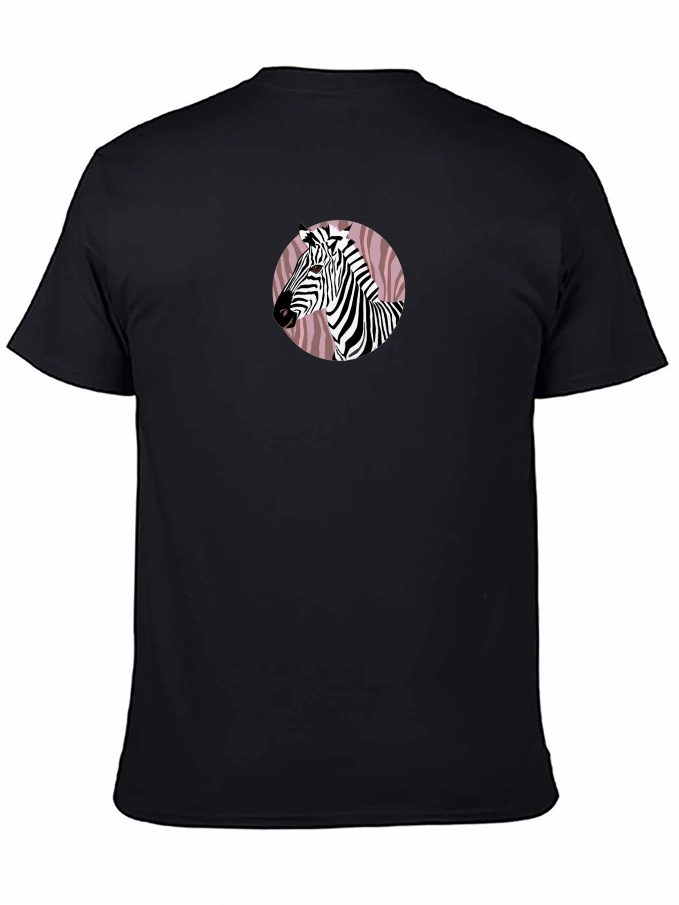 Zebra Graphic Tee - Black Cotton Blend