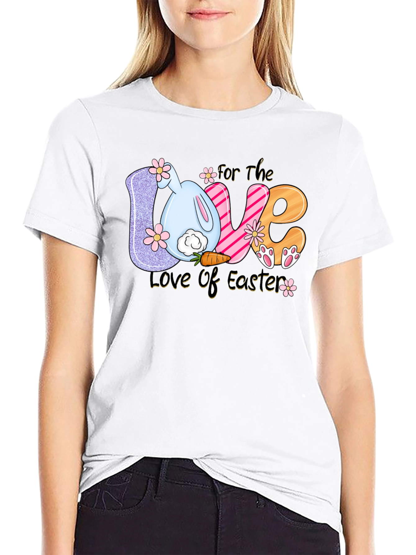 Love of Easter T-Shirt Bunny Design