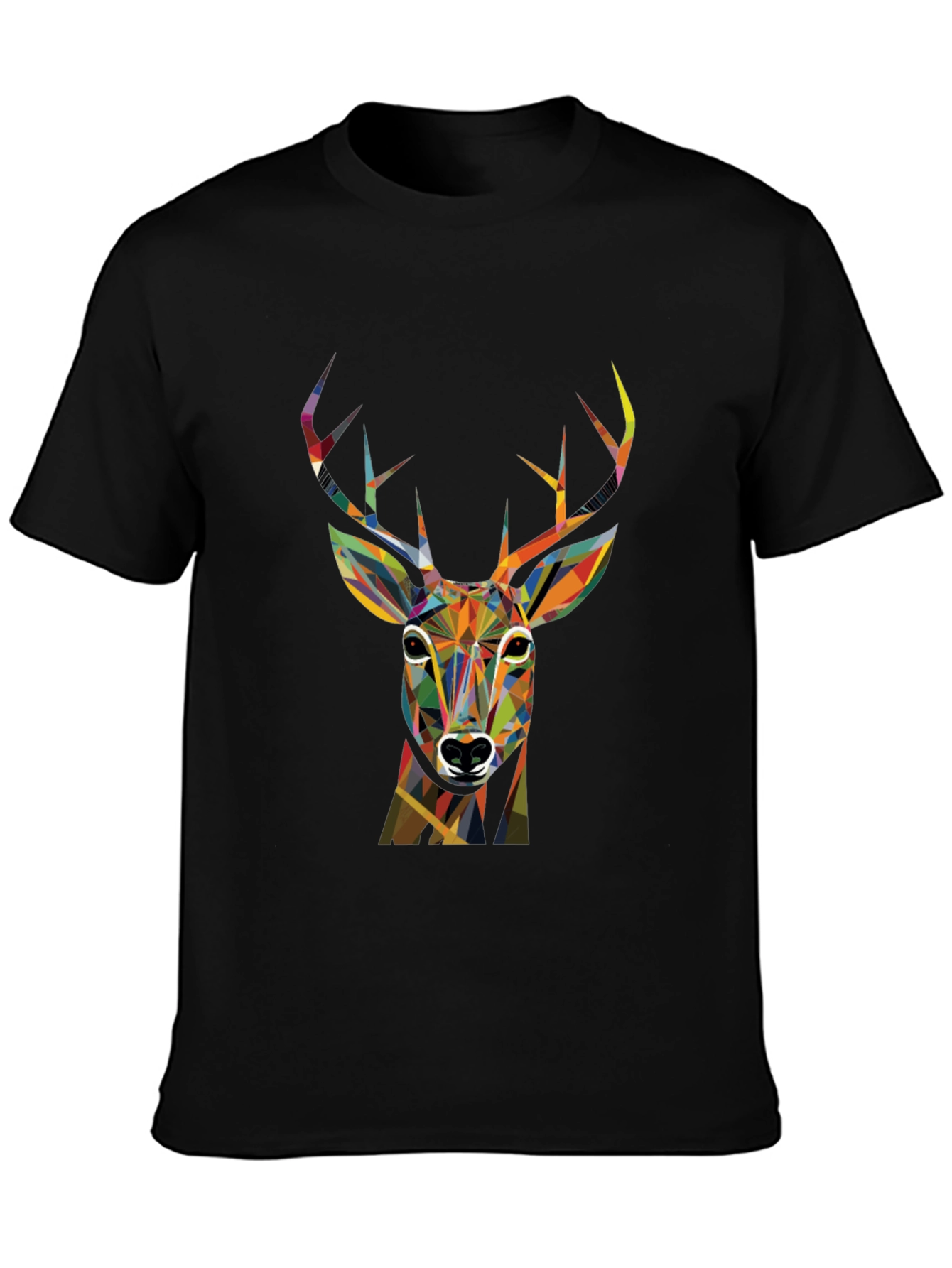 Geometric Deer Graphic T-Shirt