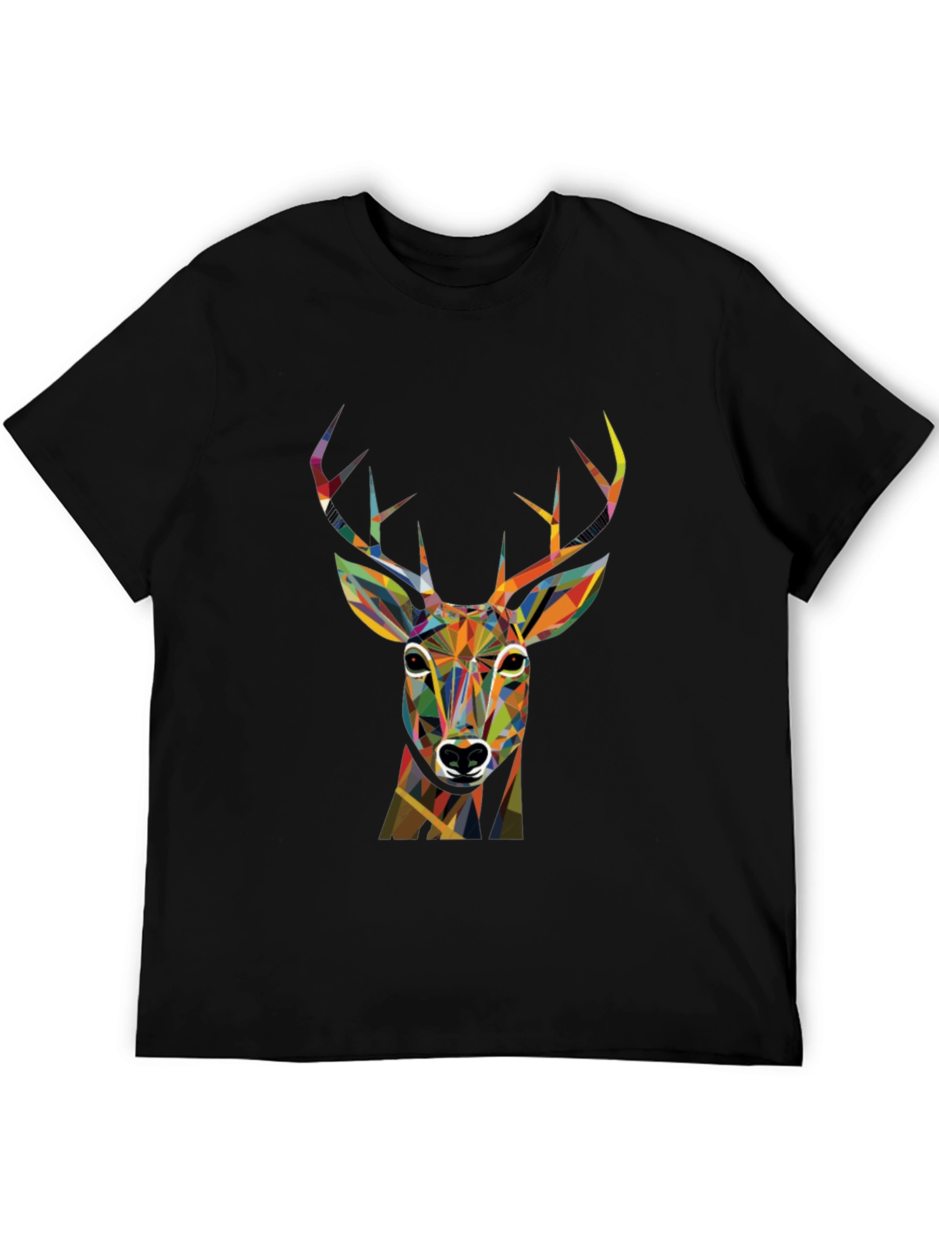 Geometric Deer Graphic T-Shirt