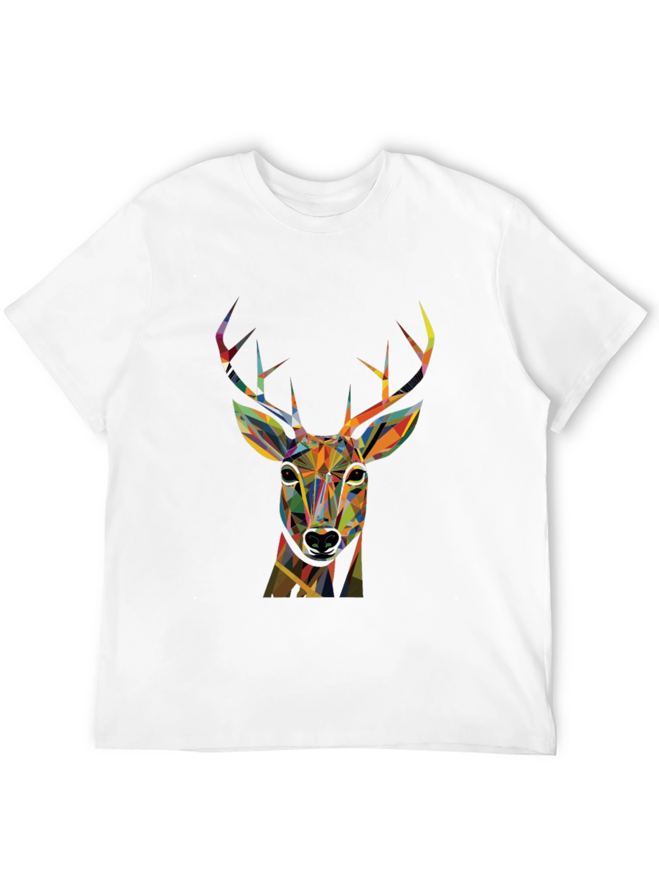 Geometric Deer Graphic T-Shirt