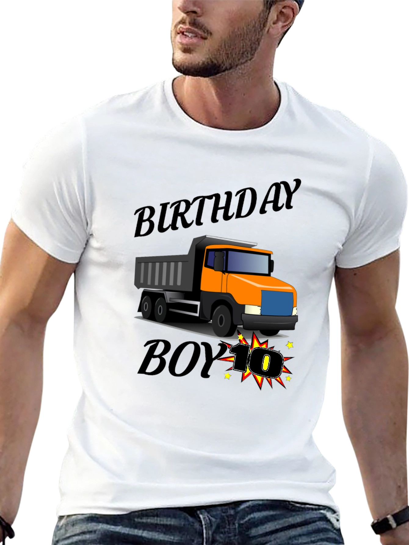 Birthday Boy Truck 10th Birthday T-Shirt