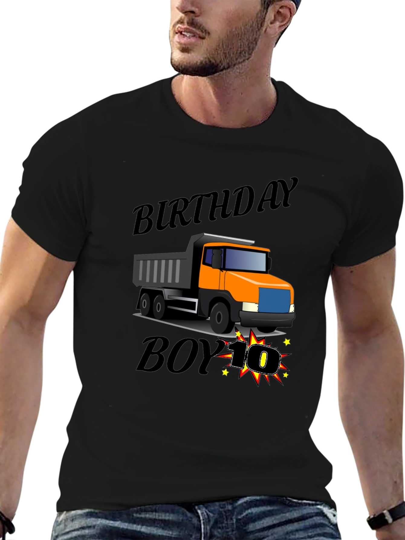 Birthday Boy Truck 10th Birthday T-Shirt