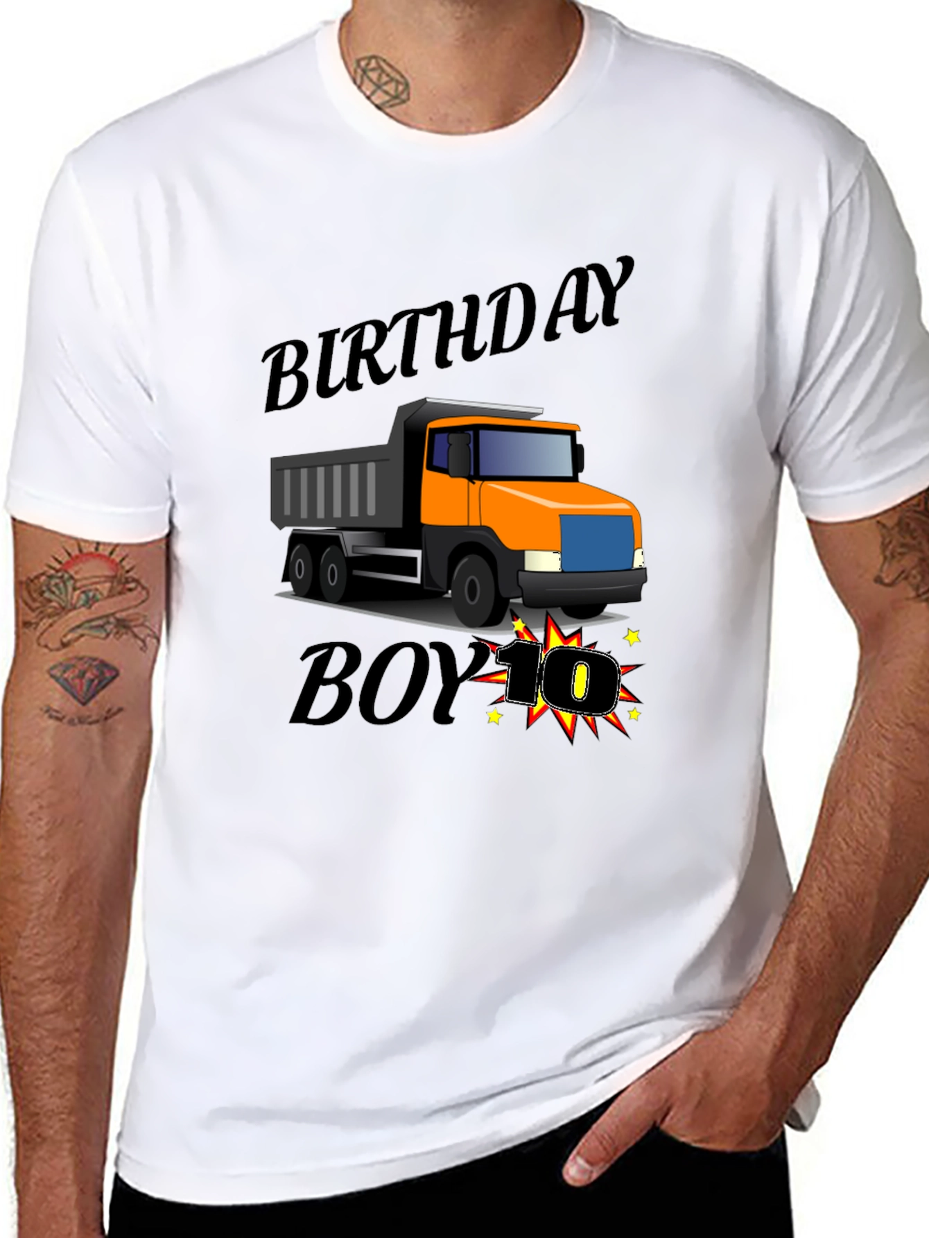 Birthday Boy Truck 10th Birthday T-Shirt