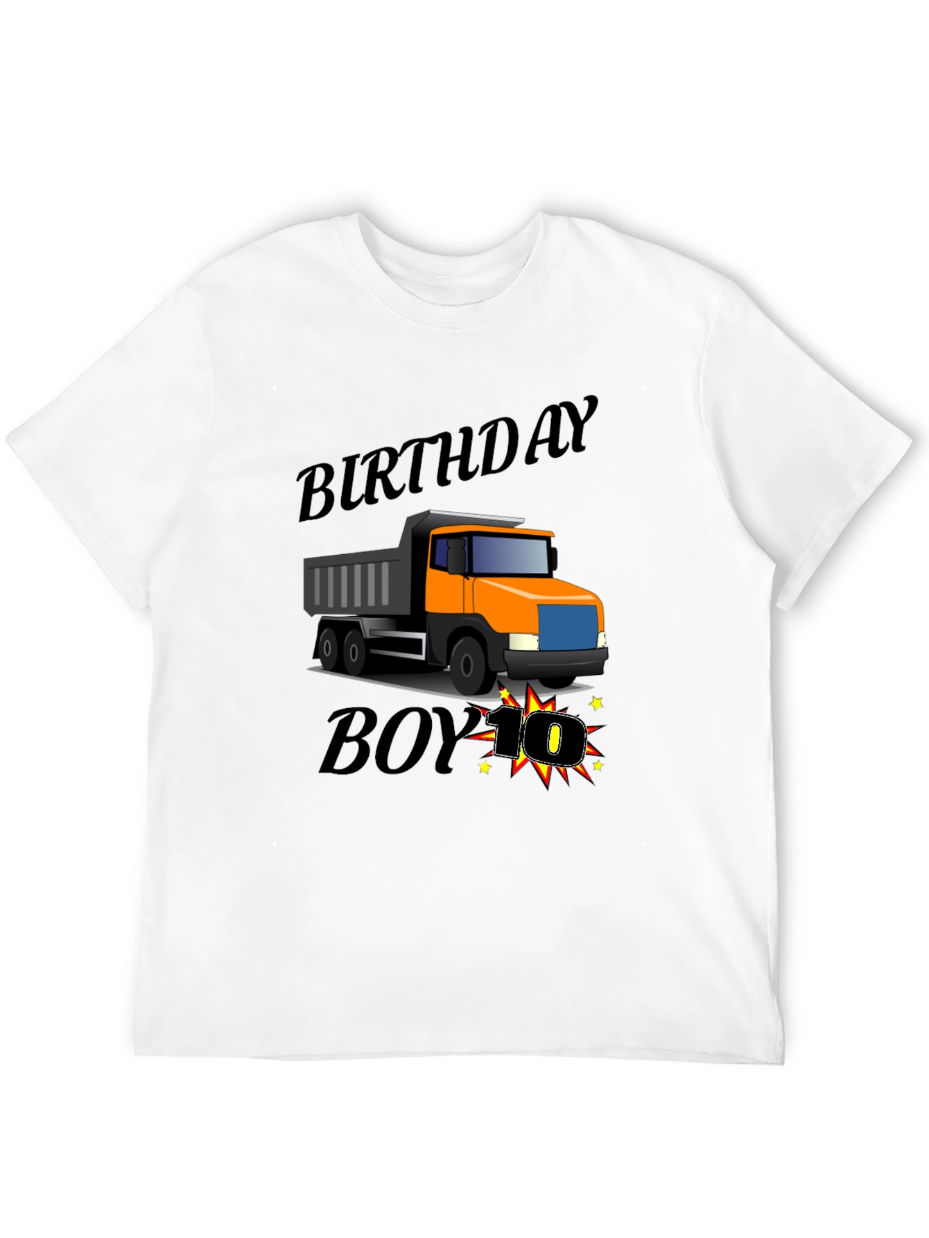 Birthday Boy Truck 10th Birthday T-Shirt