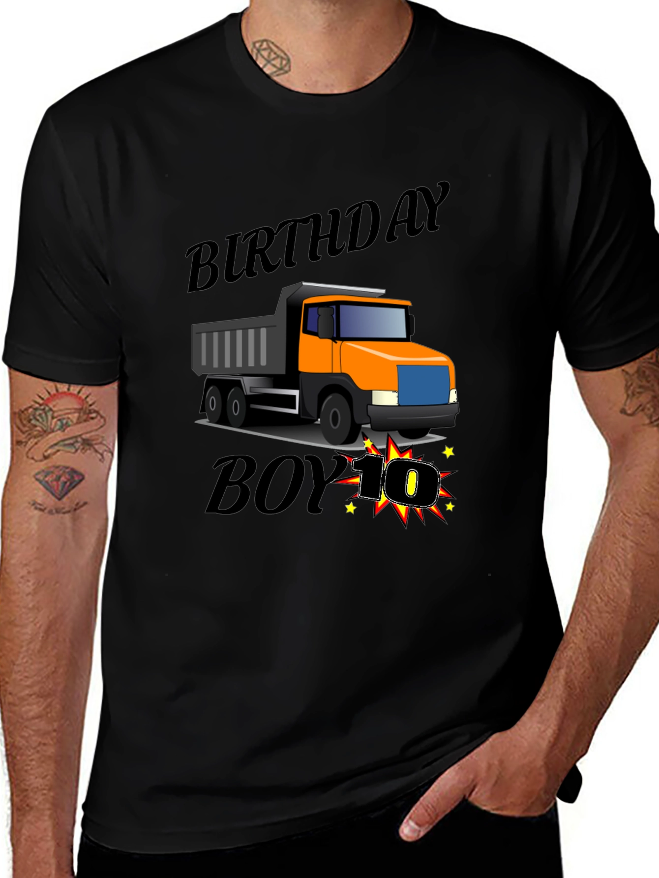 Birthday Boy Truck 10th Birthday T-Shirt