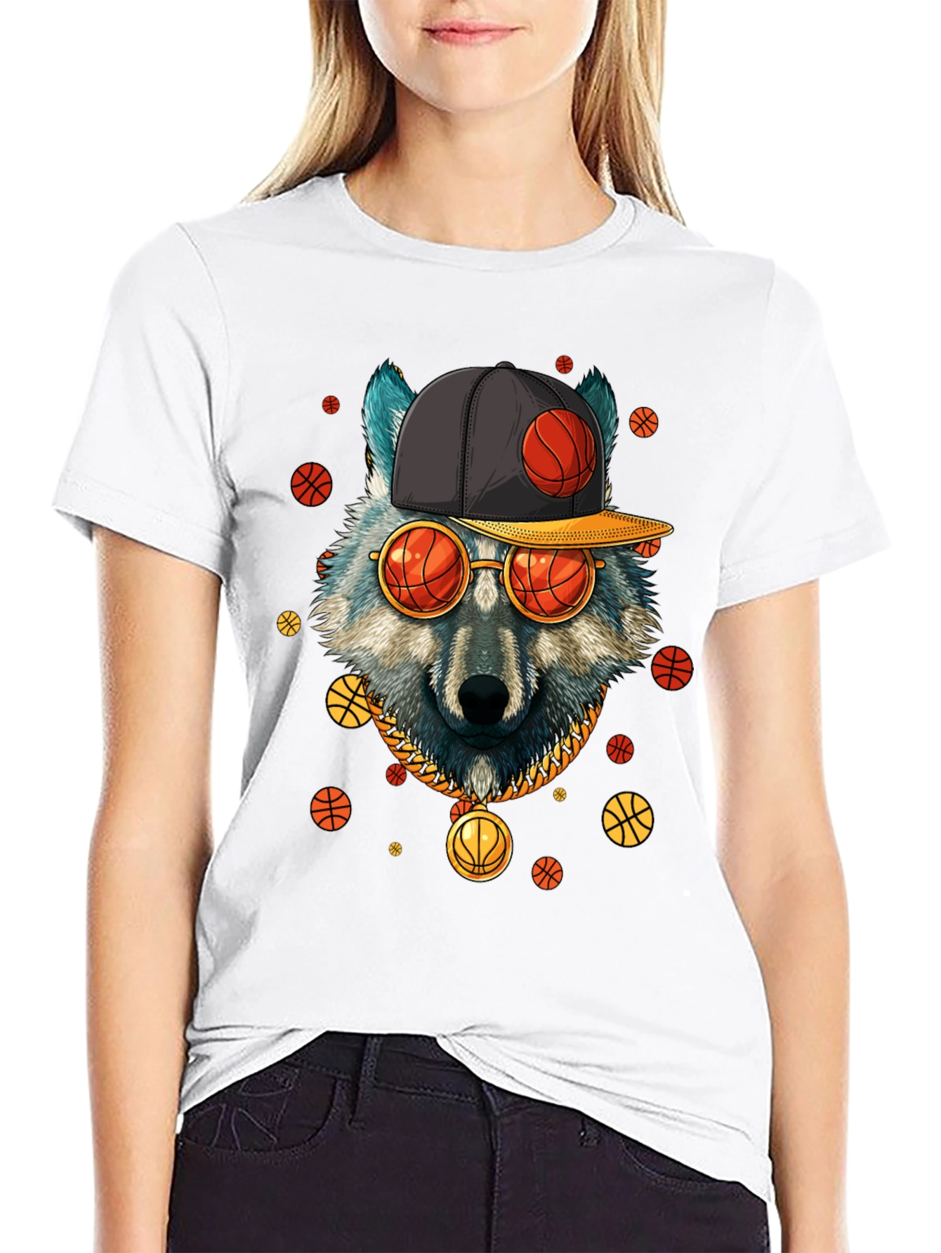 Wolf Basketball Black T-Shirt