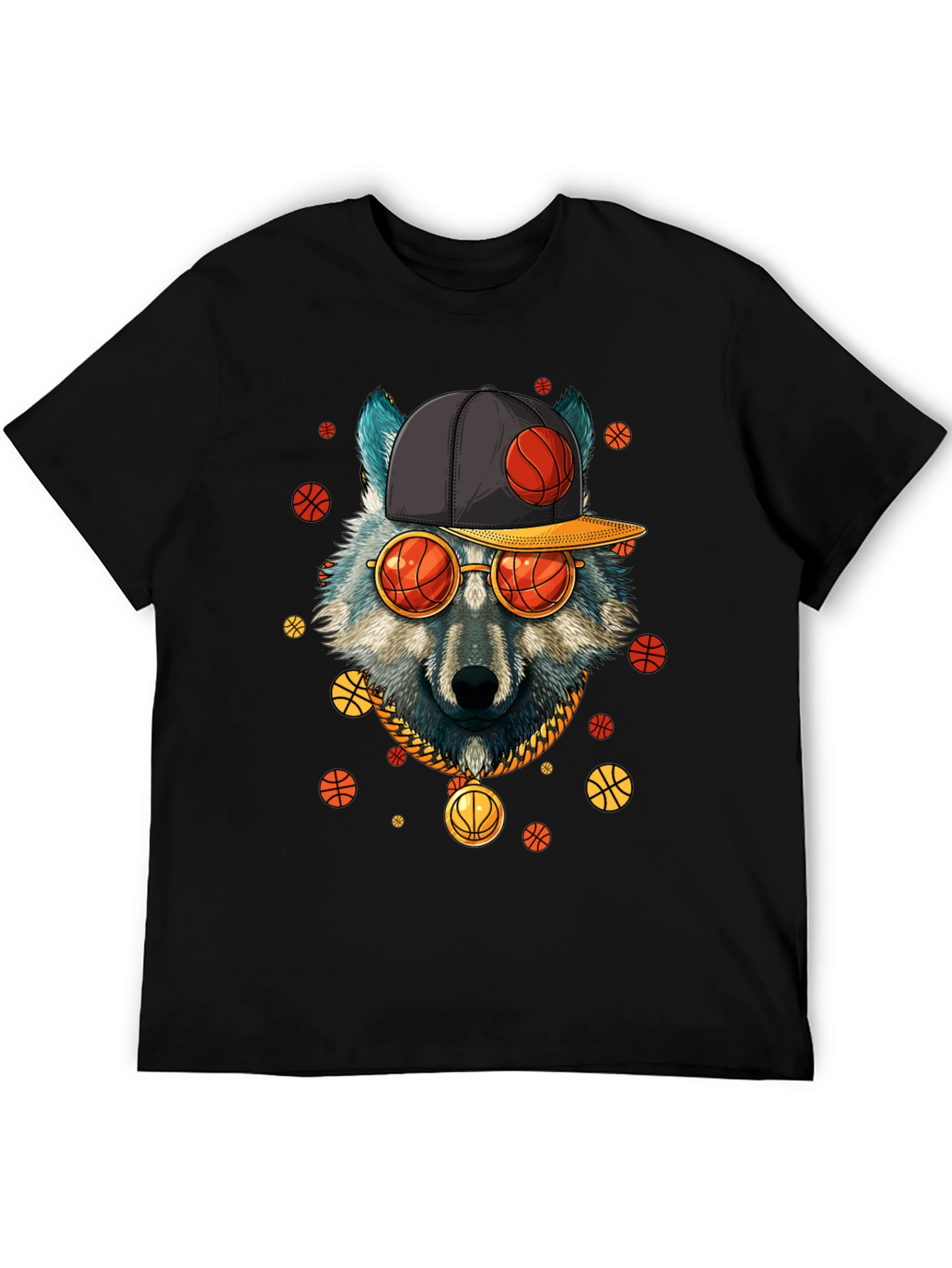 Wolf Basketball Black T-Shirt