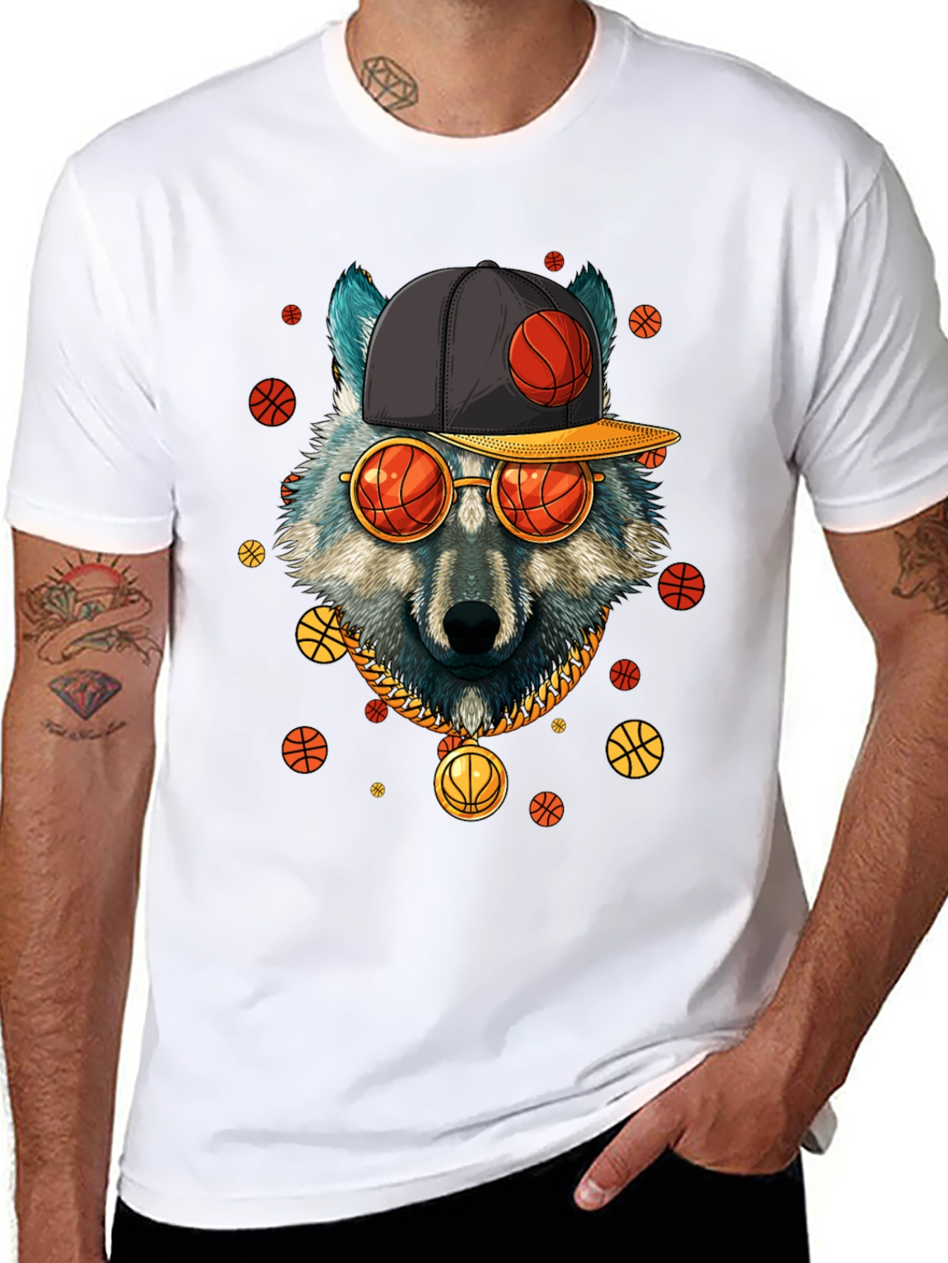 Wolf Basketball Black T-Shirt