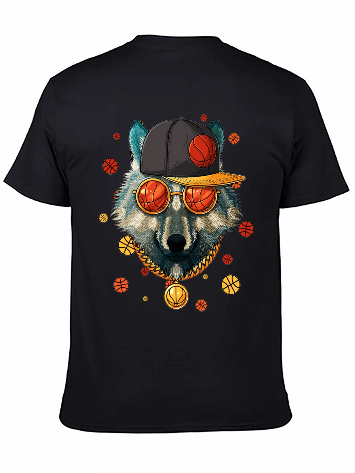 Wolf Basketball Black T-Shirt