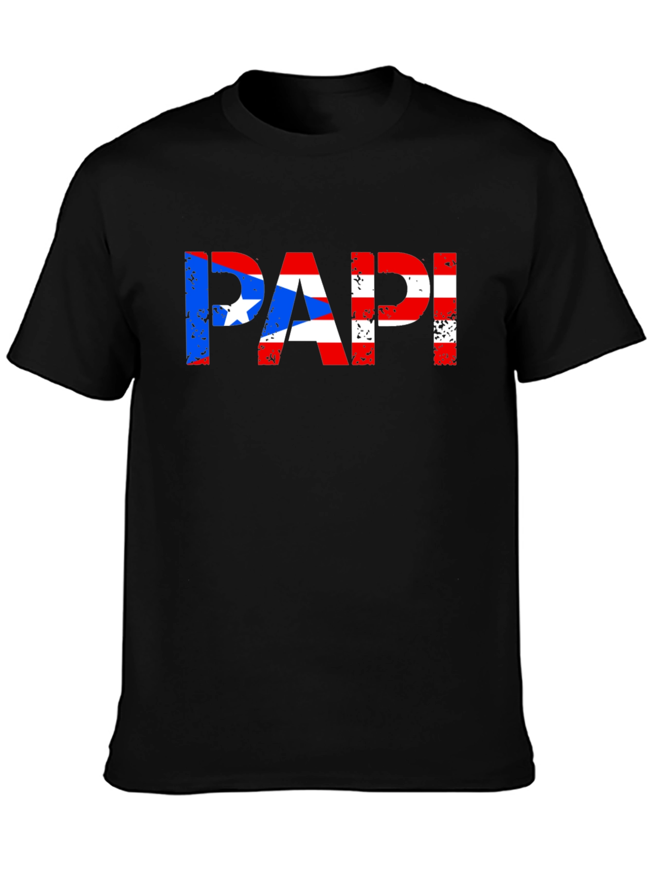 Puerto Rican Flag PAPI T-Shirt - Black