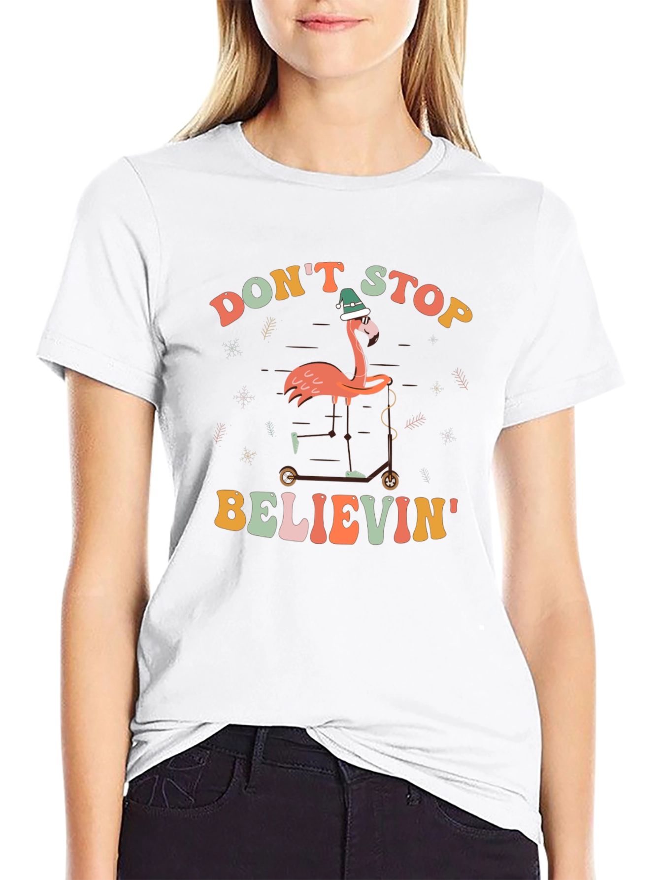 Dont Stop Believin Flamingo T-Shirt