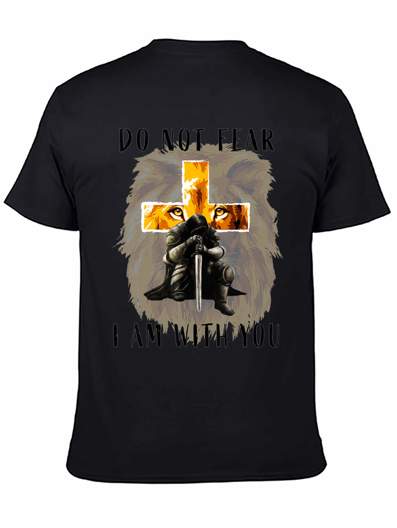 Lion Knight Graphic Tee - Faith Inspired Shirt