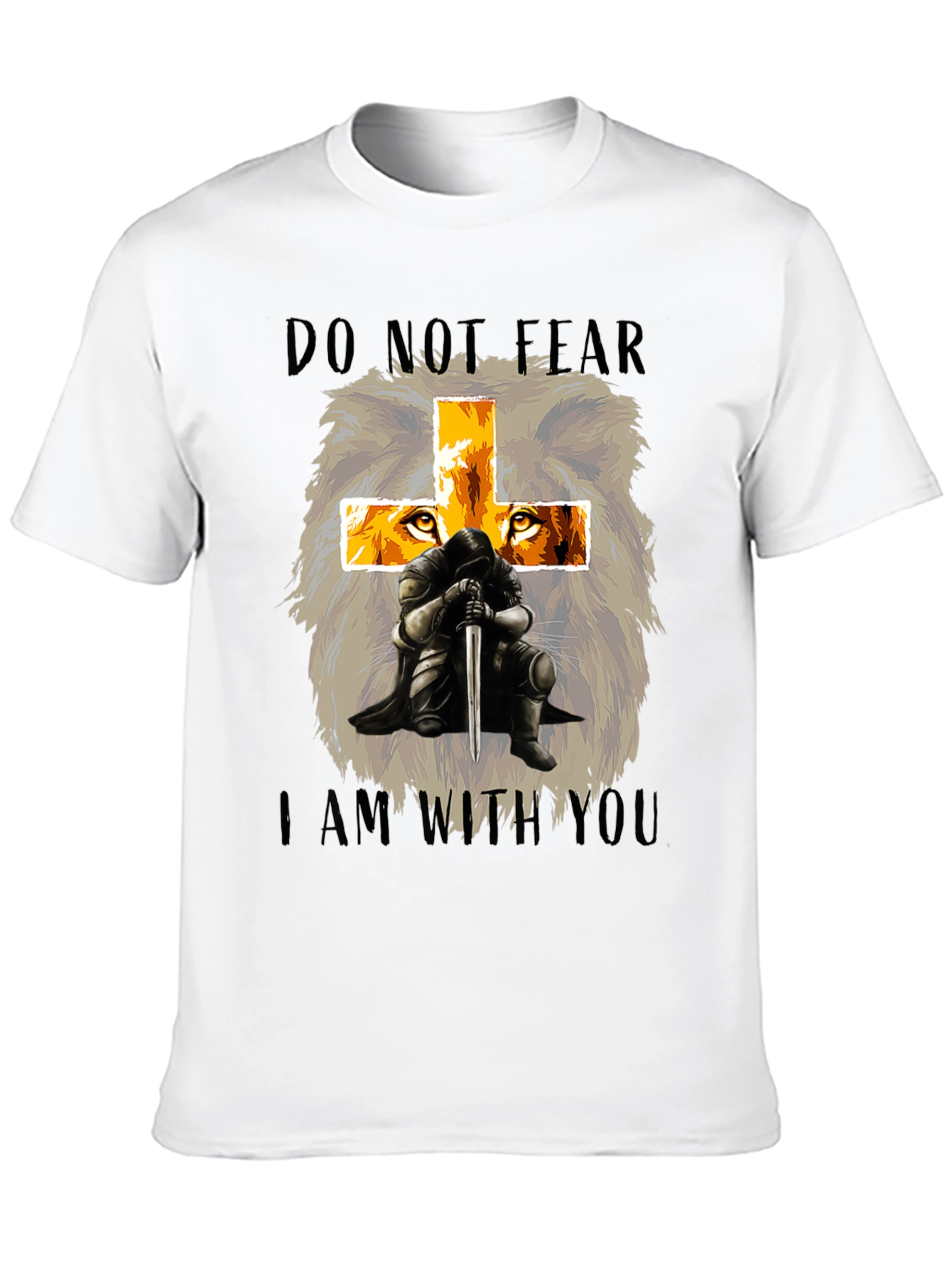 Lion Knight Graphic Tee - Faith Inspired Shirt