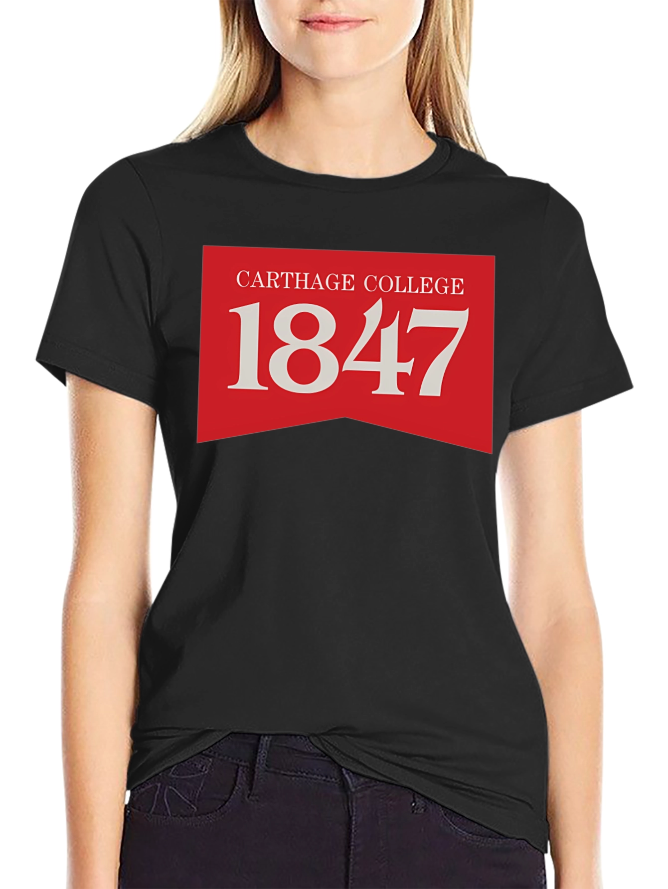 Carthage College 1847 Black T-Shirt