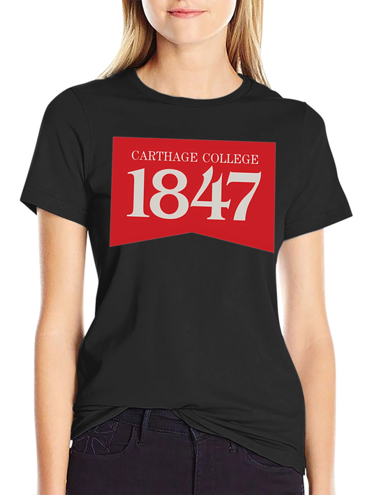 Carthage College 1847 Black T-Shirt