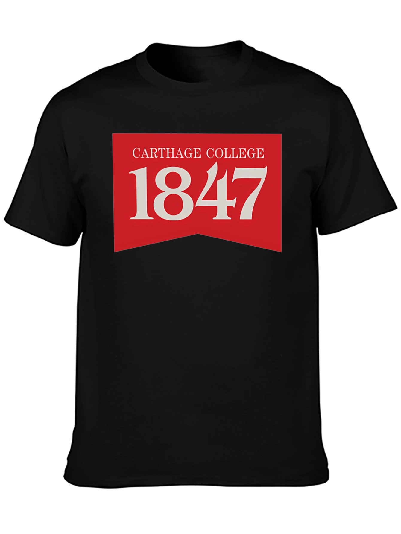 Carthage College 1847 Black T-Shirt