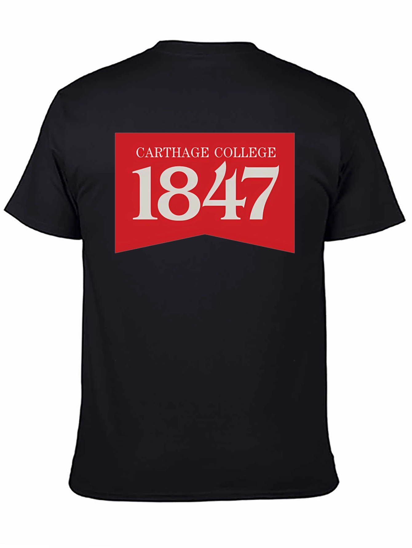 Carthage College 1847 Black T-Shirt