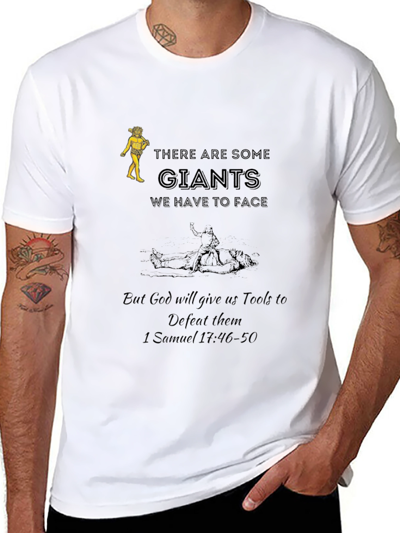 Giants We Face T-Shirt - Christian Apparel