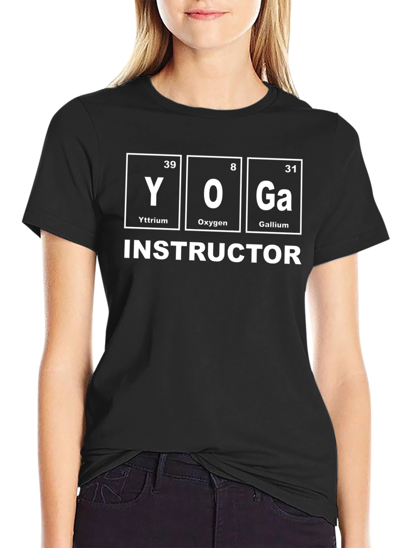 Yoga Instructor Periodic Table Element T-Shirt
