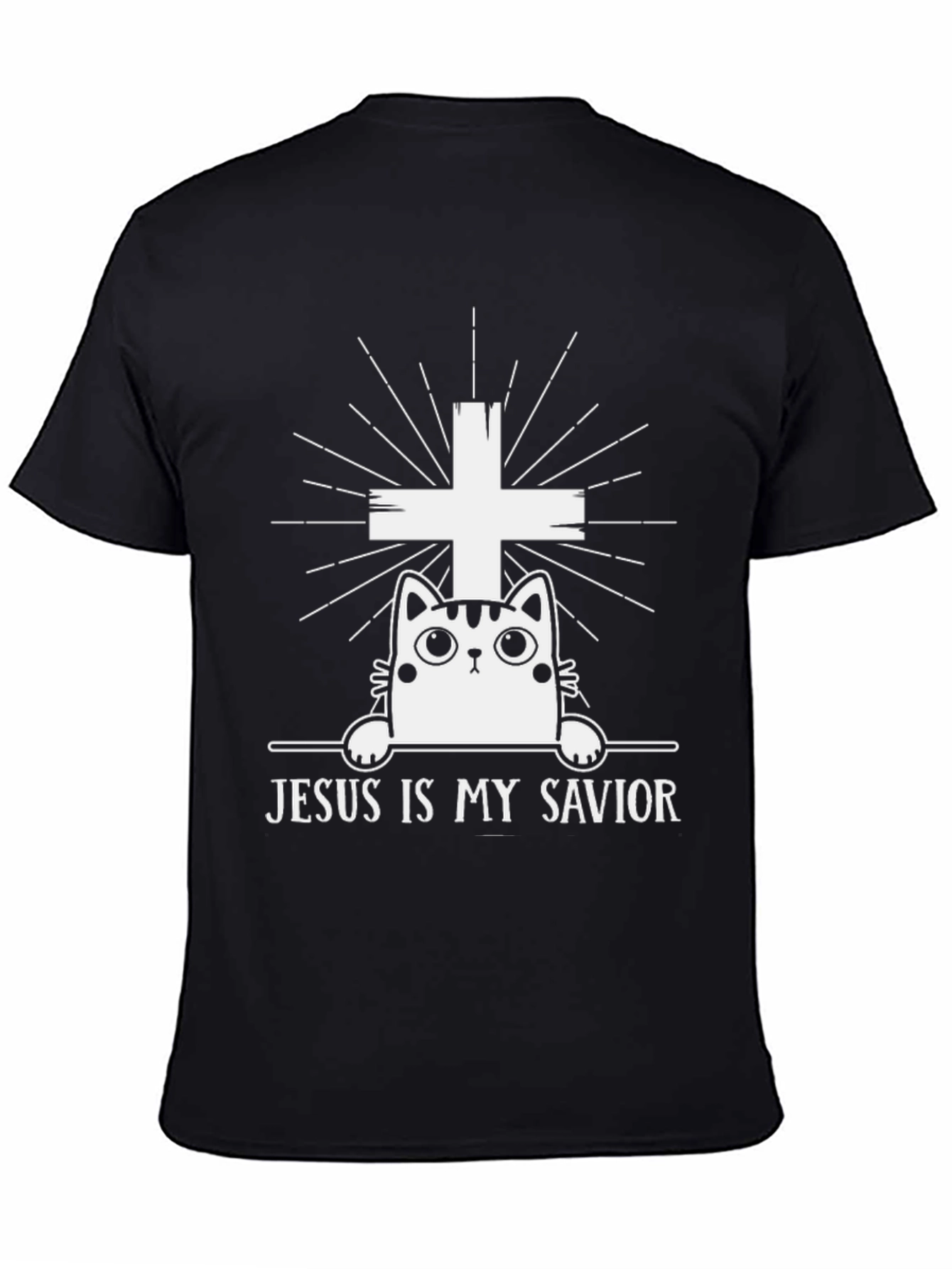 Jesus is My Savior Cat T-Shirt