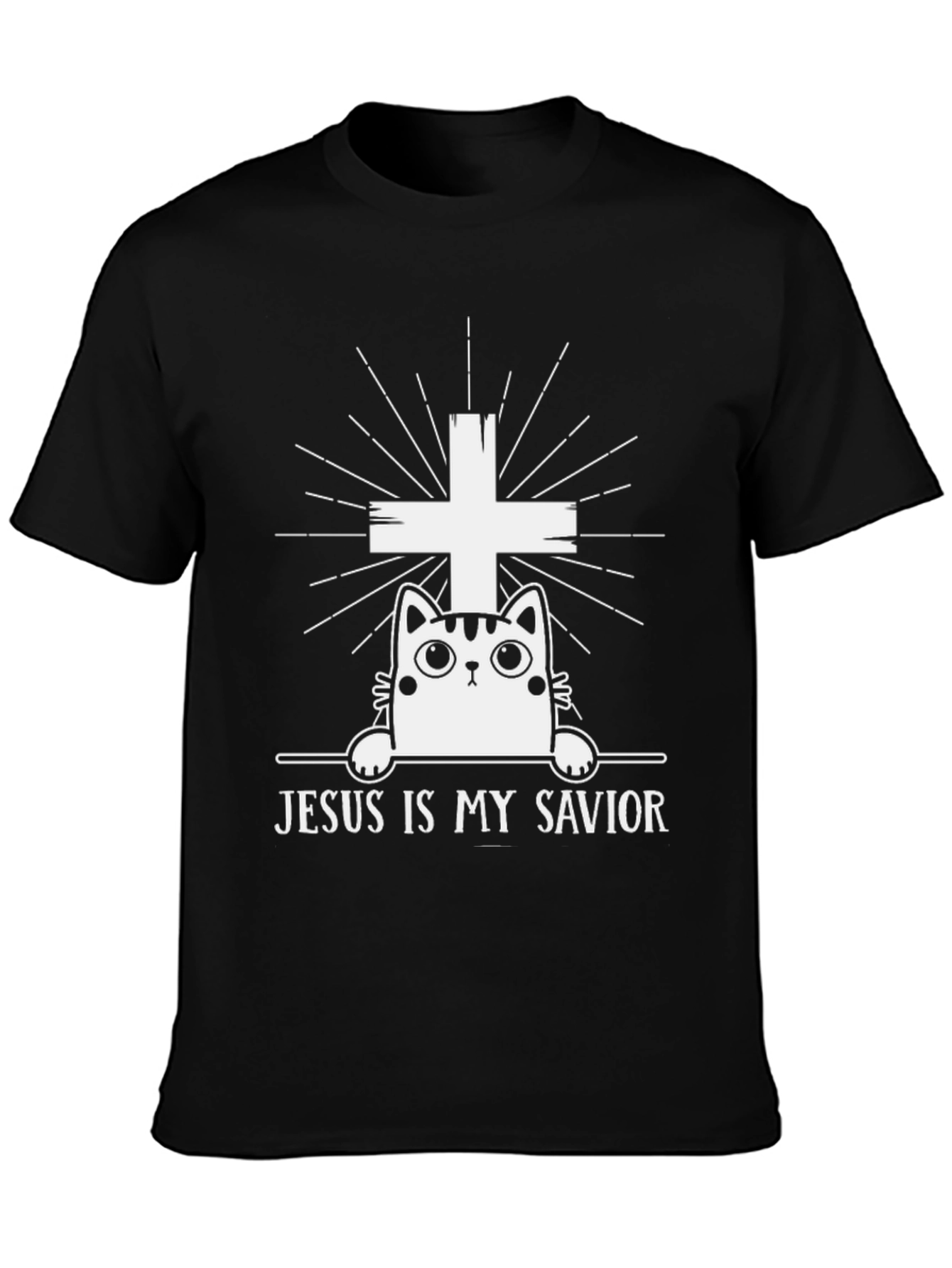 Jesus is My Savior Cat T-Shirt