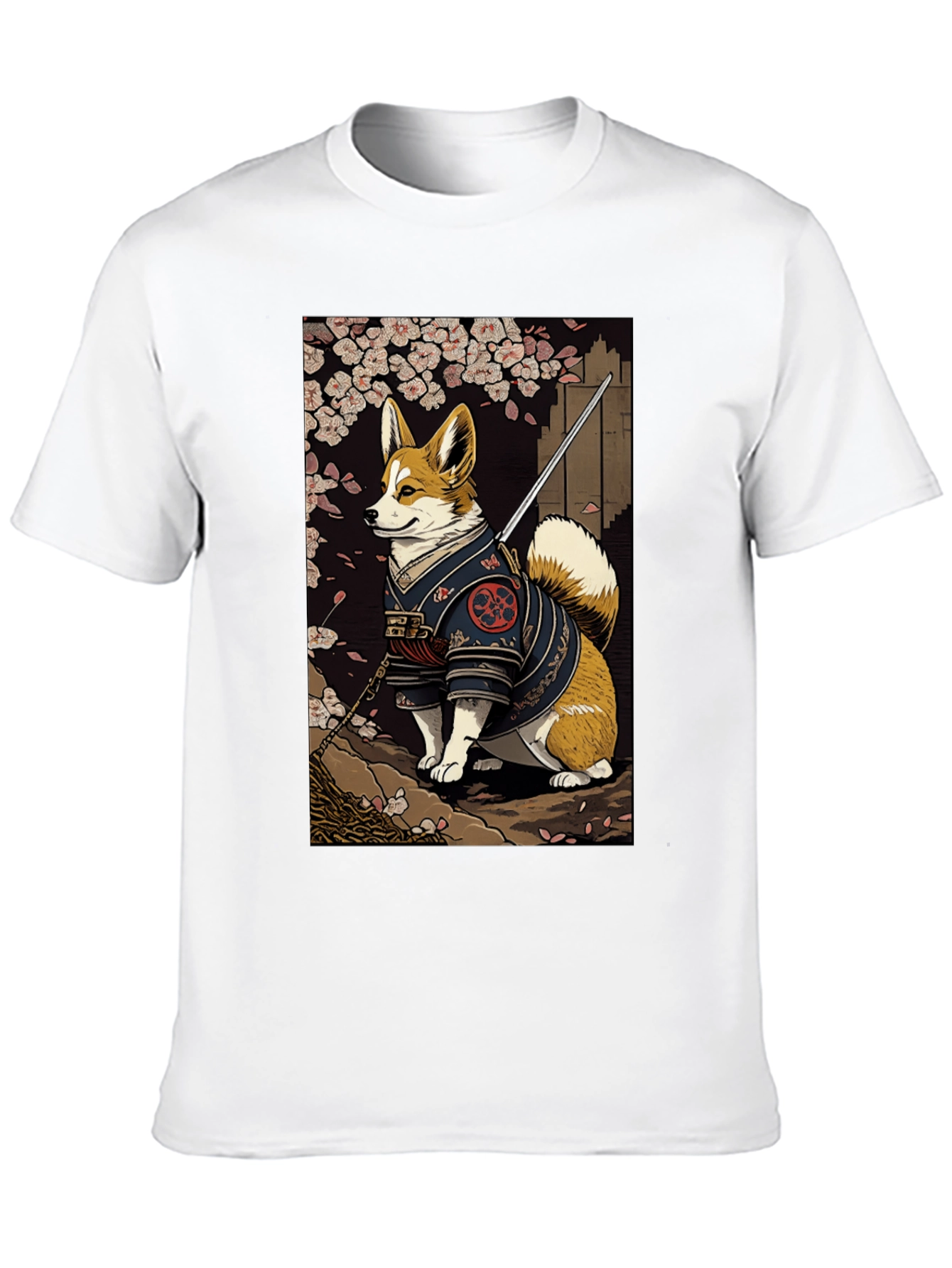 Samurai Corgi Graphic Tee