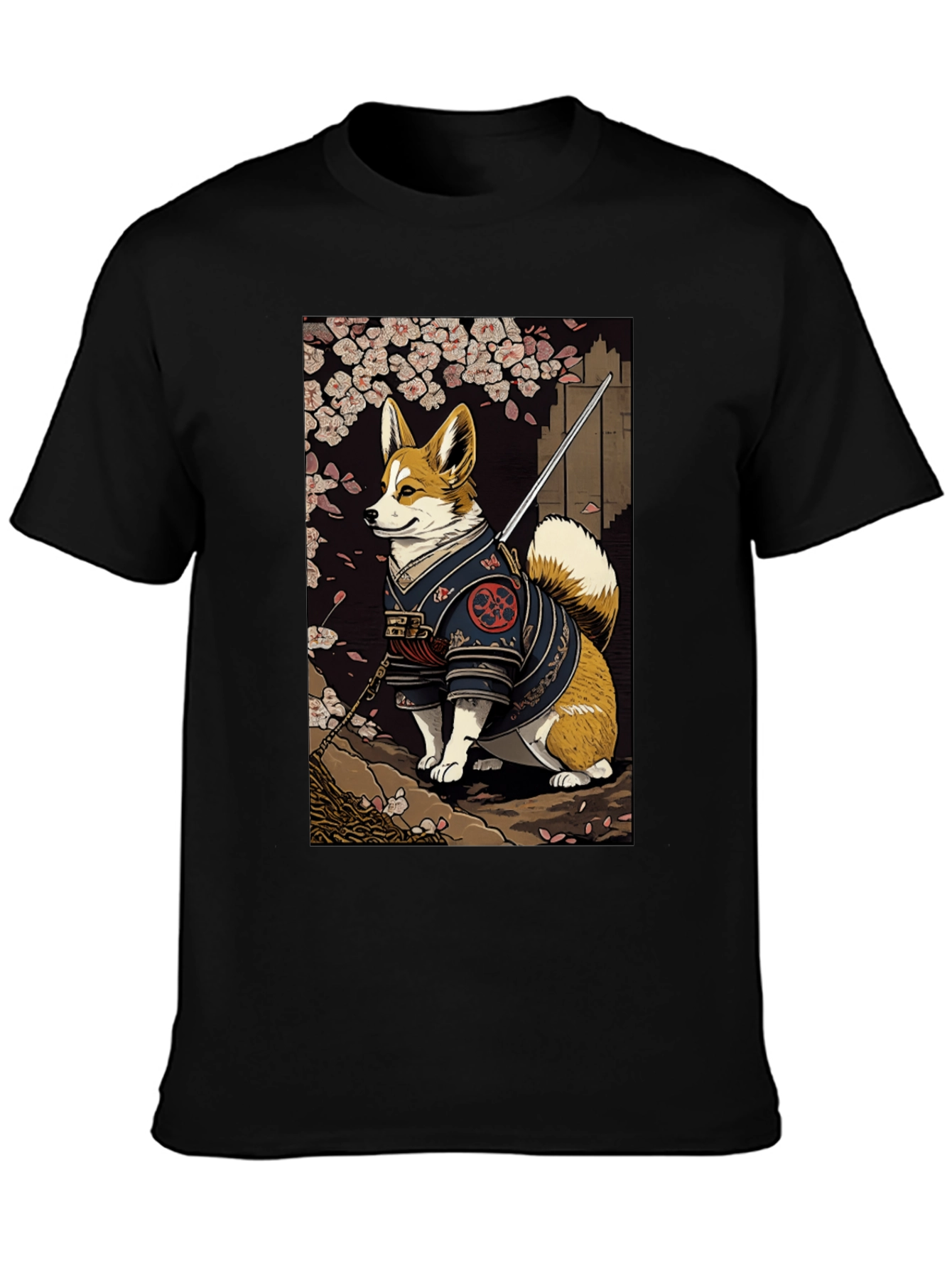 Samurai Corgi Graphic Tee