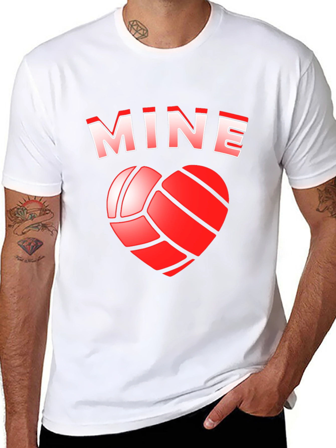 Volleyball Heart Valentines Day T-Shirt