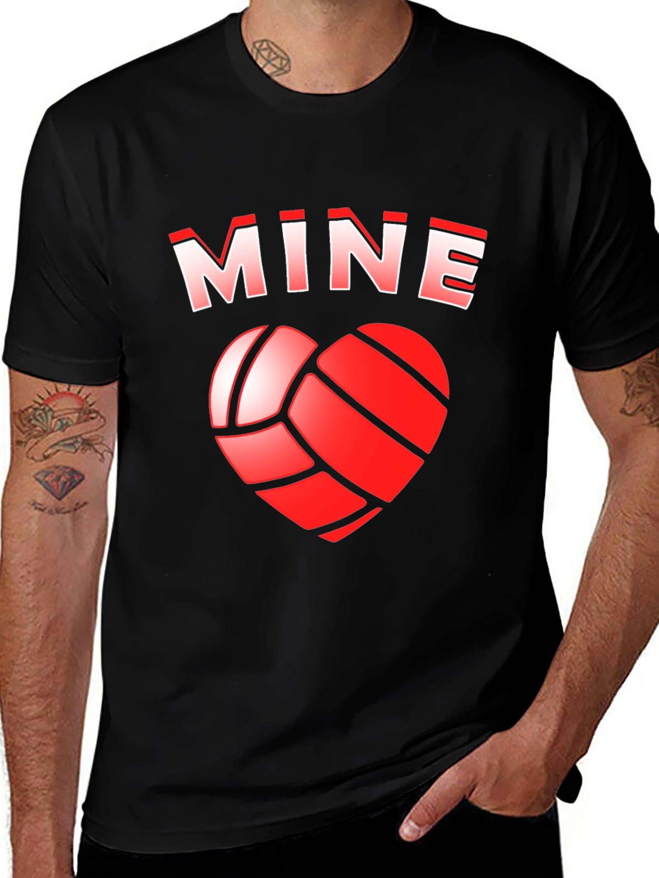 Volleyball Heart Valentines Day T-Shirt
