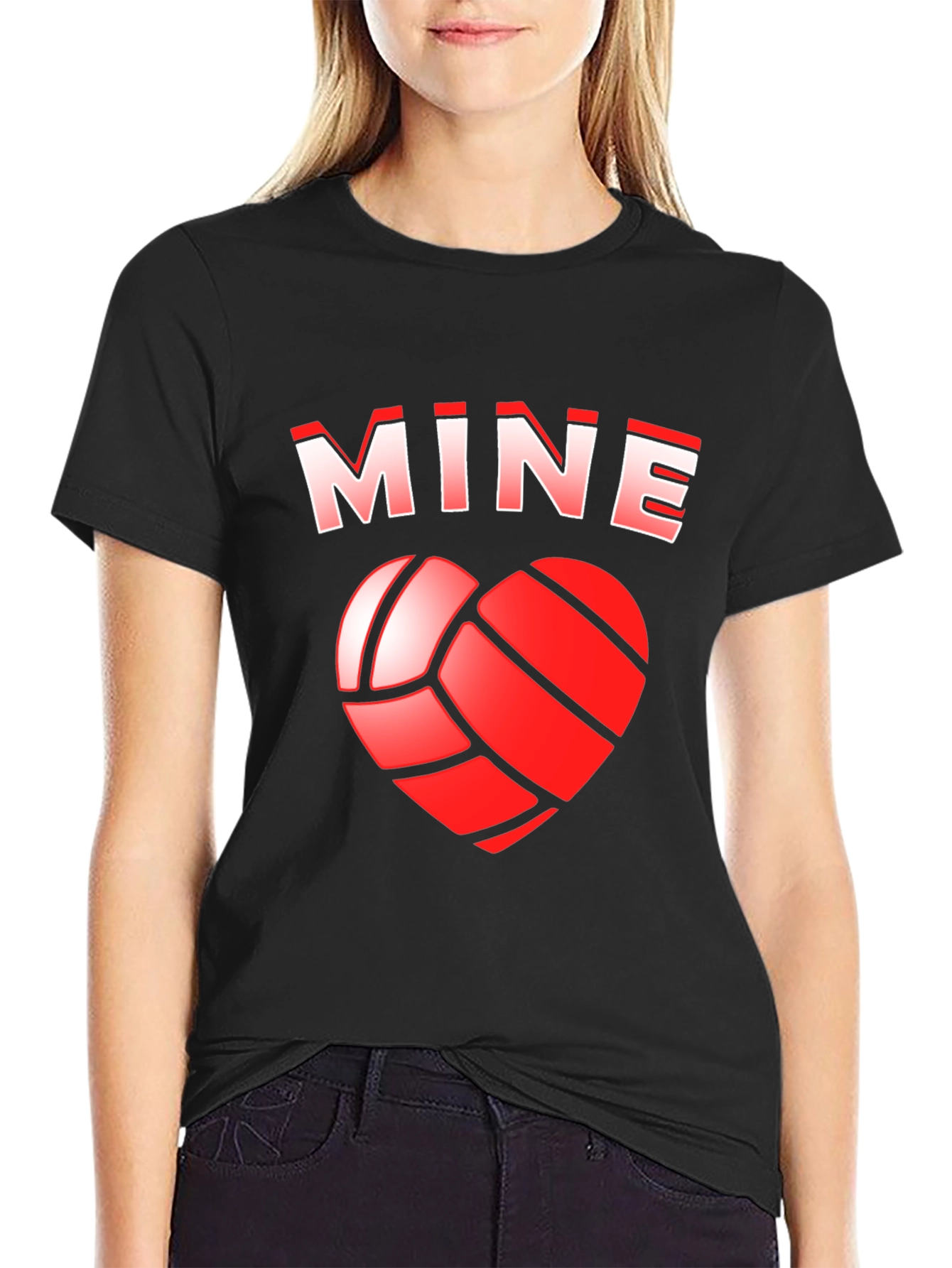 Volleyball Heart Valentines Day T-Shirt